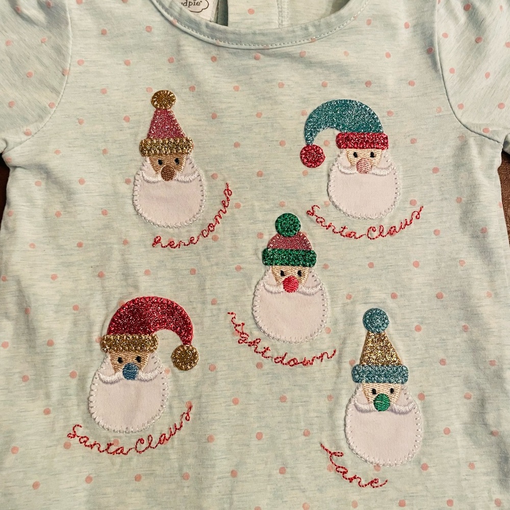 Mud Pie Santas One Piece - Size 6-9 Months - Picture 3 of 5